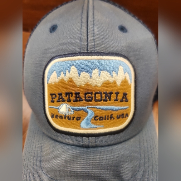 Patagonia Pointed West Trucker Hat Glass Blue Fall 2016 Ventura California - Picture 2 of 5